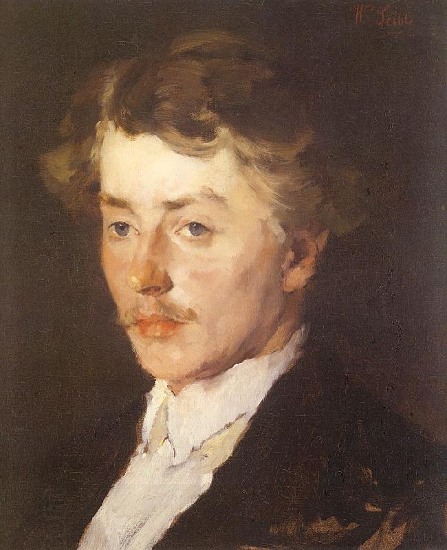 Leibl, Wilhelm Portrait of Wilhelm Trubner China oil painting art